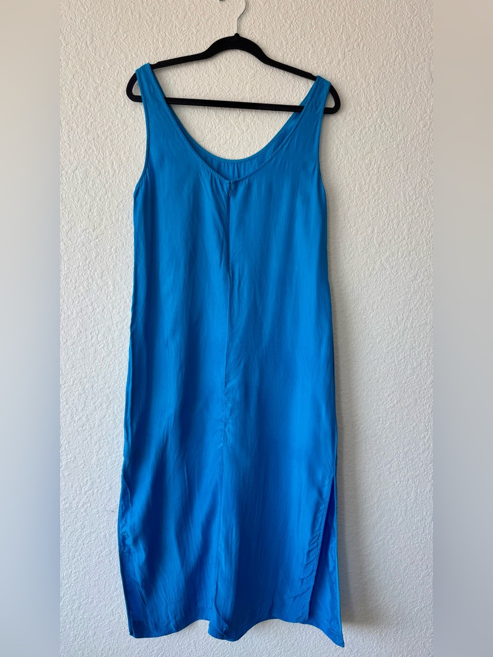 J. Crew Blue Slip Scoop Neck Women's Dress - Picture 3 of 3